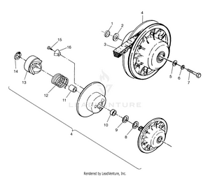 Driven Clutch Assembly Scrambler W957840 (4927252725c002) Schematic