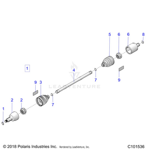 Drive Train, Drive Shaft, Front - A22sva85a3 (c101536) Schematic