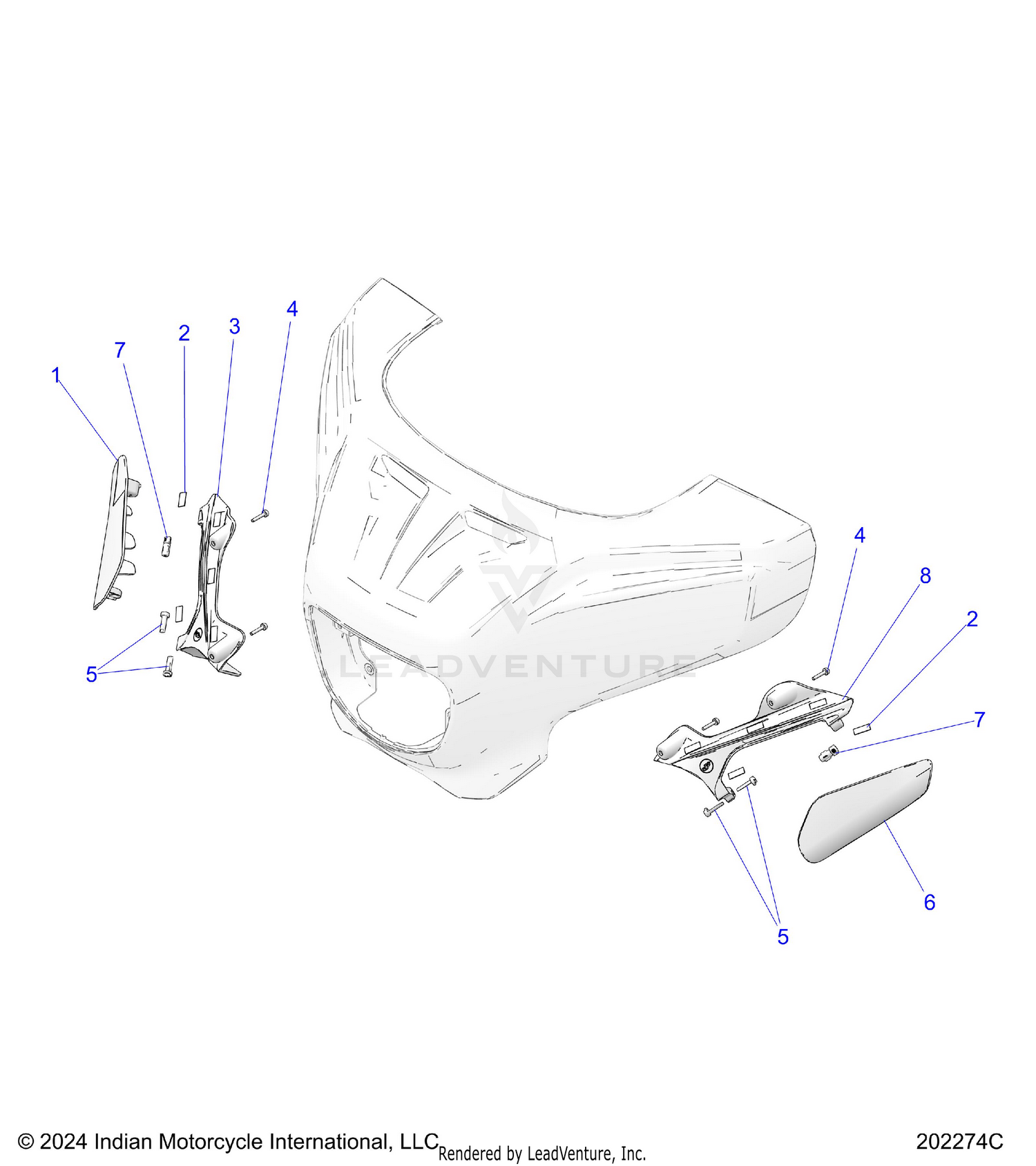BODY, FAIRING DEFLECTORS - N26LGRRR (202274C)