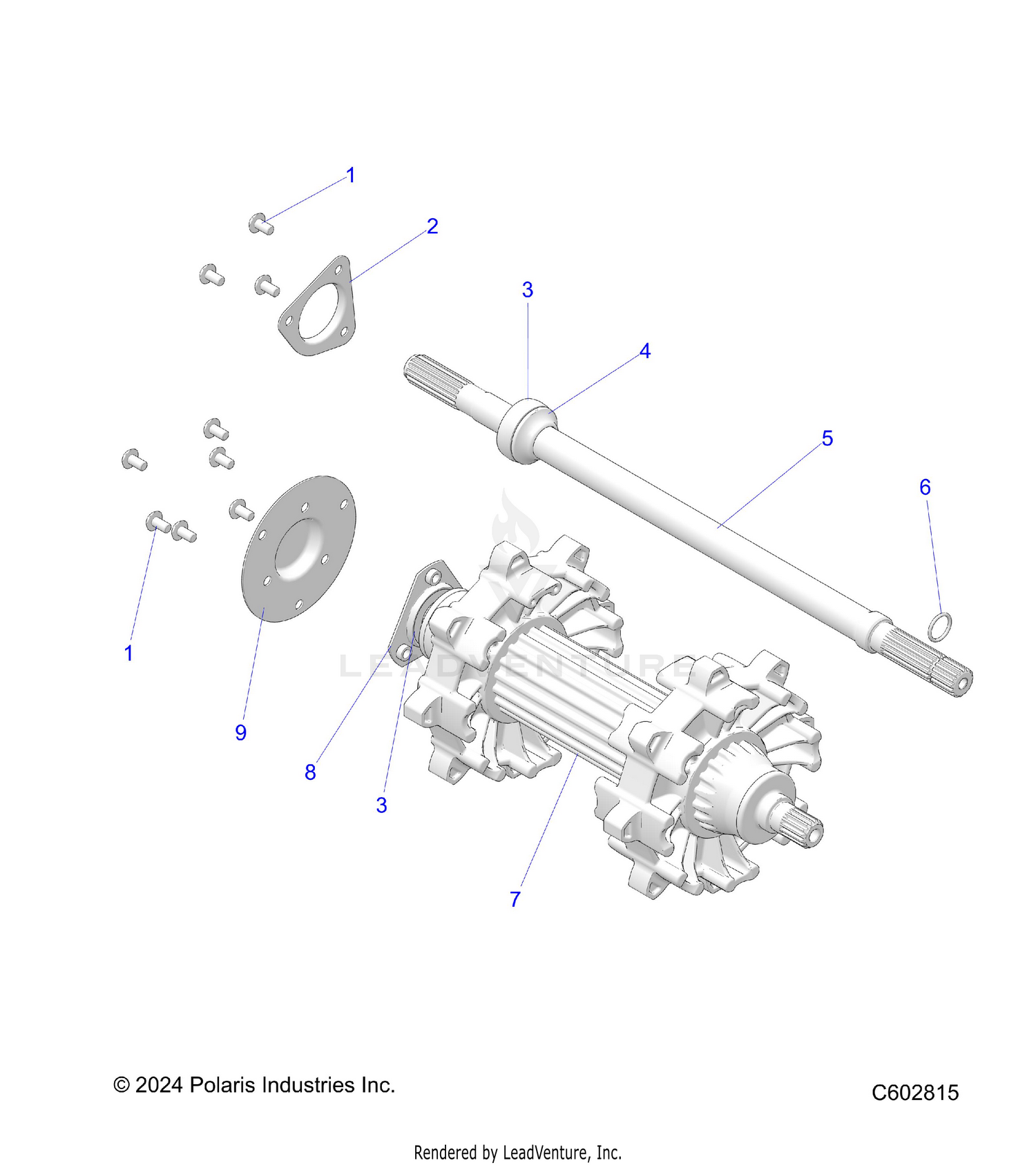 DRIVE TRAIN, JACKSHAFT and DRIVESHAFT - S26TDV8MS (C602815)