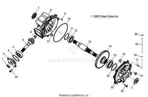 Drive Train, Rear Gearcase - R09rf68af/ar/az (4999202259920225d02) Schematic