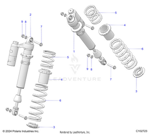 Suspension, Shock, Front - A25slz95af (c102723) Schematic