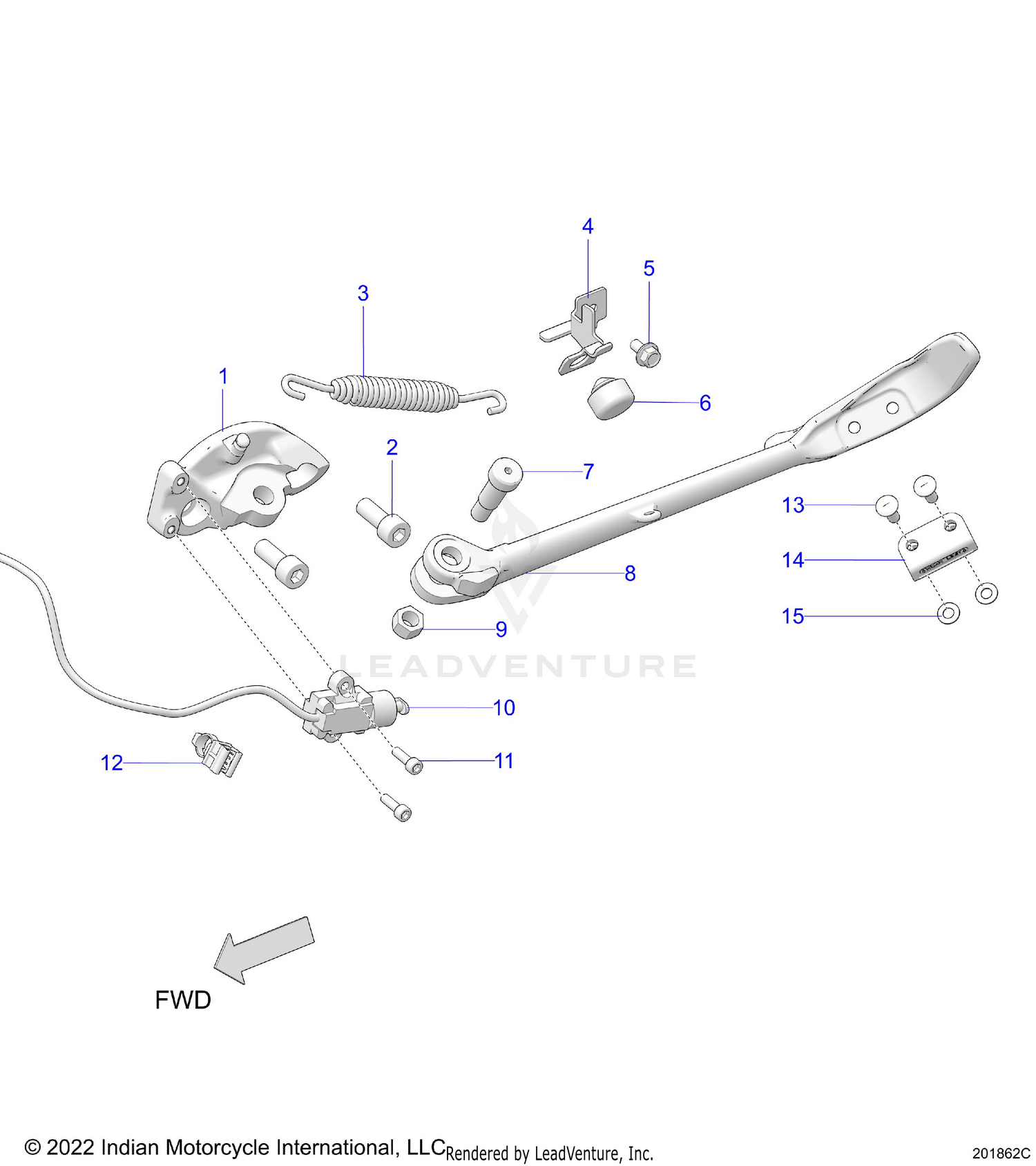 CHASSIS, SIDE STAND - N26LCRRR ALL OPTIONS (201862C)