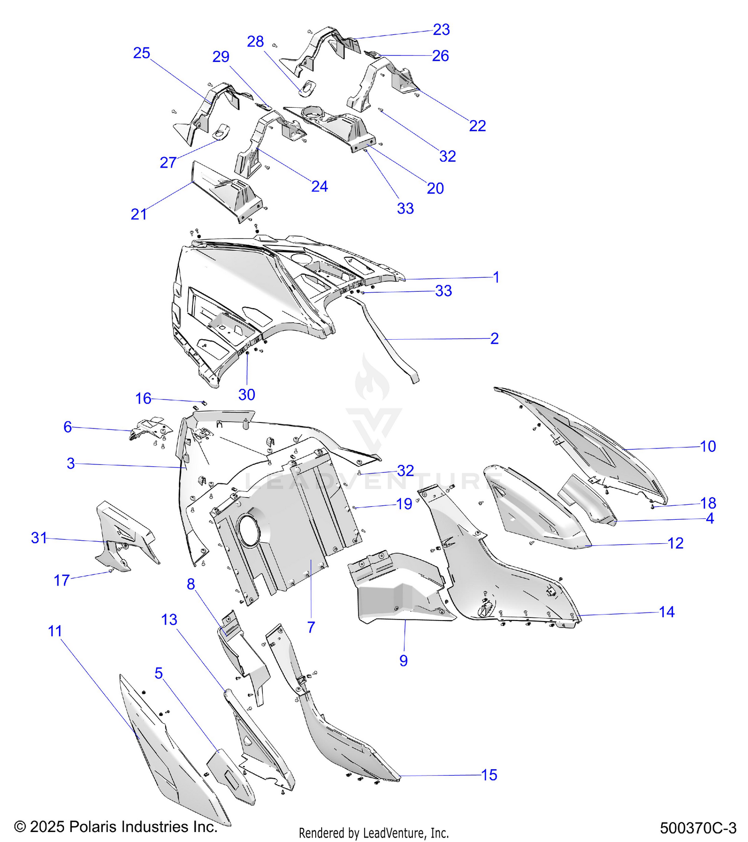 BODY, REAR - T26AAFGB/HB (500370C-3)