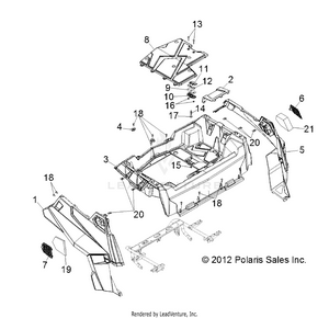 Body, Rear Rack And Fenders - R13jt9efx (49rgrrackmtg13rzrxp900i) Schematic