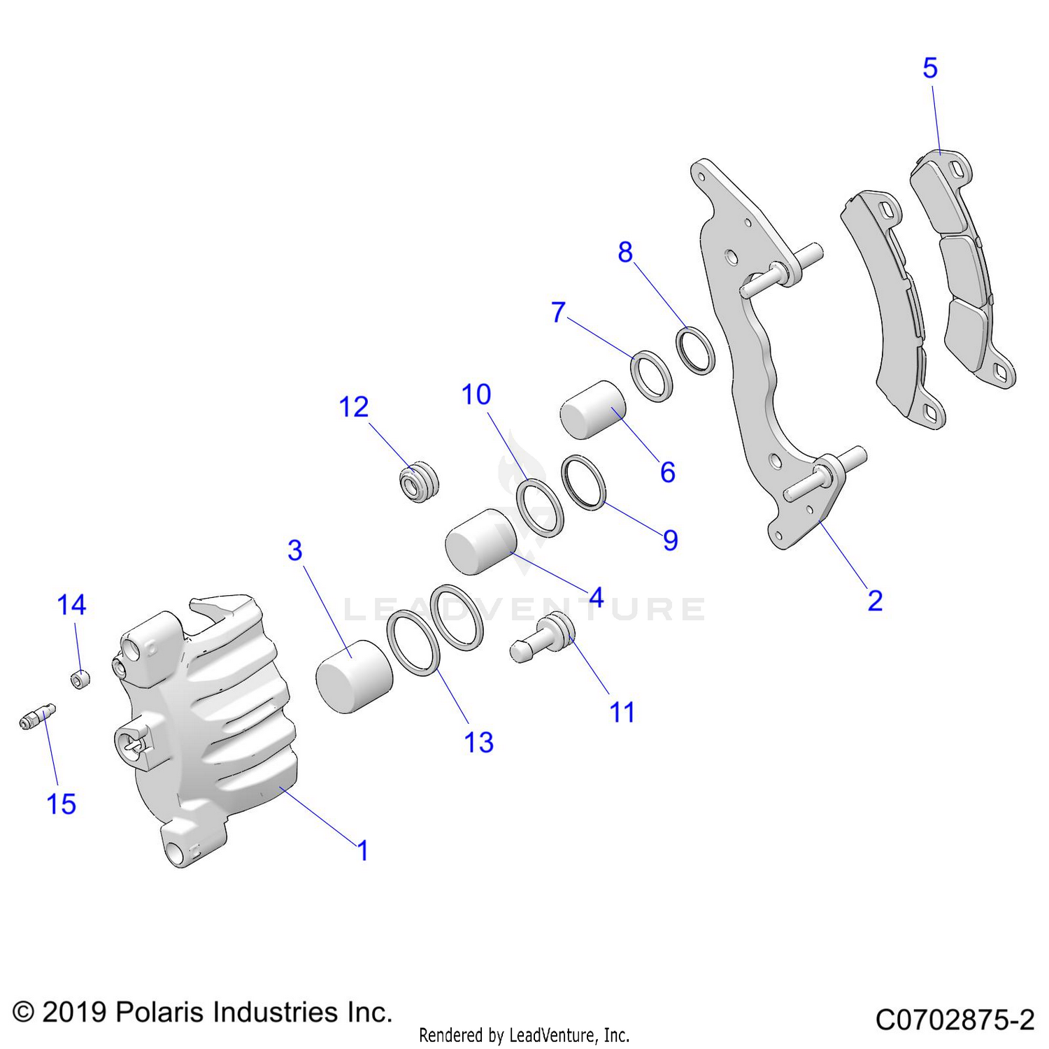 BRAKES, CALIPER, FRONT - Z26XPE92A4/B4/A6/B6 (C0702875-2)