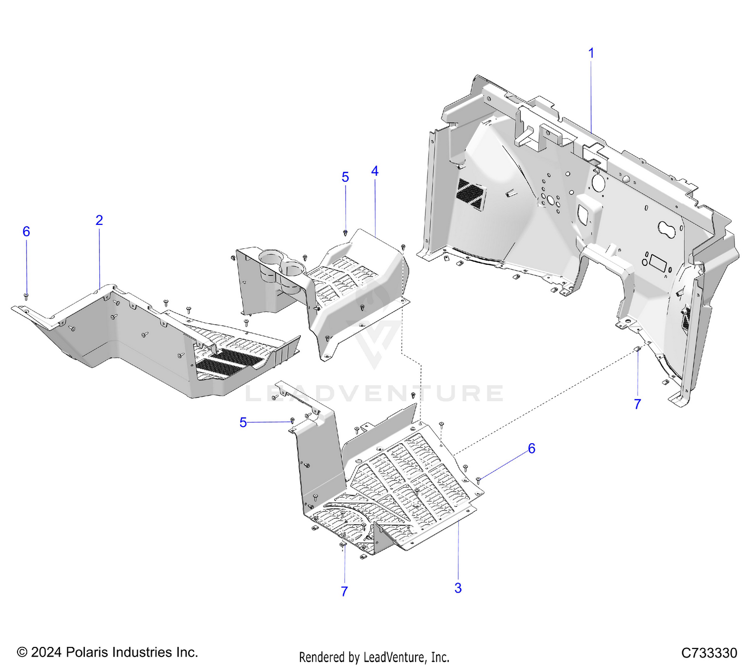 BODY, FLOOR AND FRONT CLOSEOFF - R26RRE99HD (C733330)