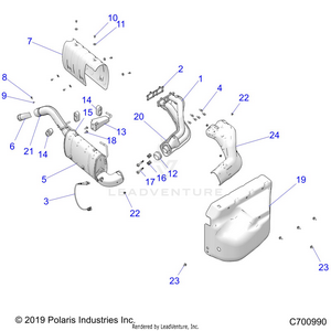 Engine, Exhaust System - R21rrj99a9/b9 (c700990) Schematic