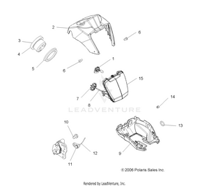 Headlight Pod And Speedometer - A07mh68ax/ay/az (49atvheadlight07700) Schematic