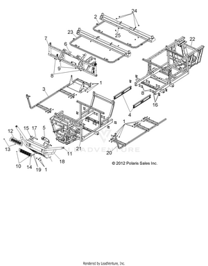 Chassis, Frame And Front Bumper - R14wh76aa/eac (49rgrchassis14800crew) Schematic