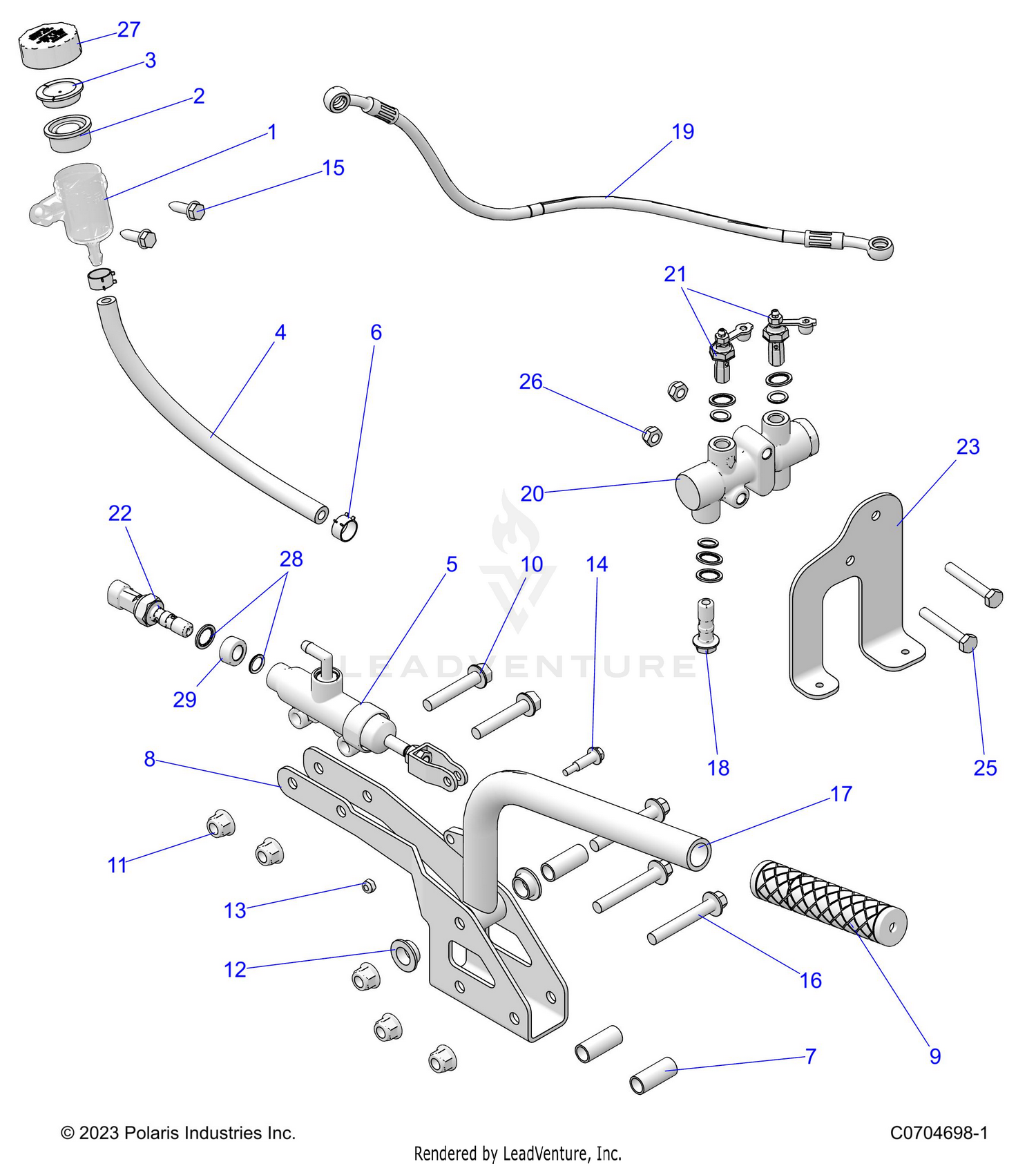 BRAKES, SECONDARY BRAKE - Z25NEE99C4/G4 (C0704698-1)