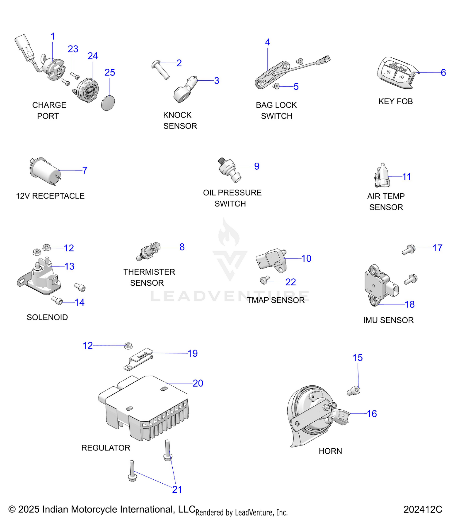 ELECTRICAL, COMPONENTS 1 - N26LC0RR ALL OPTIONS (202412C)
