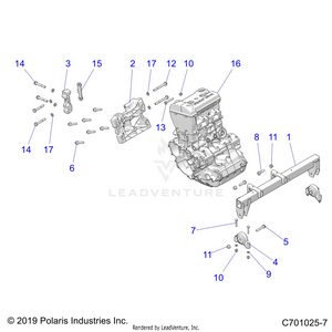 Engine, Mounting & Long Block - Z24ase87a5 (c701025-7) Schematic
