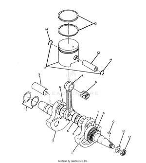 Crankshaft And Piston 250 2x4 - Update (4919781978034a) Schematic