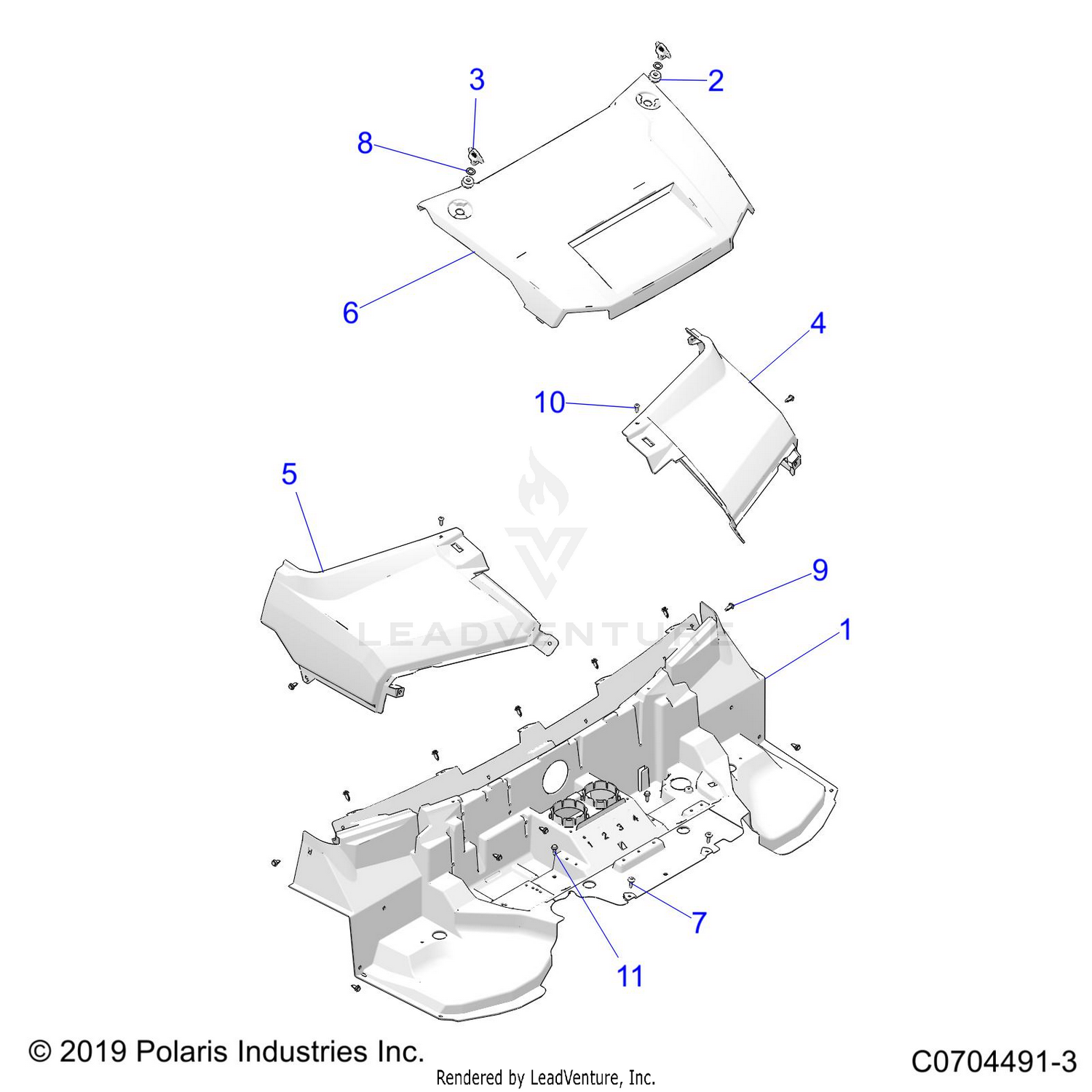 BODY, HOOD - D24P2A99A4/B4/E99A4/F99A4/G99A4/U99A4/B4/V99A4/W99A4/Y99A4 (C0704491-3)