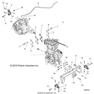 Engine, Transmission Mounting & Long Block - R18rne57nv (700757) Schematic