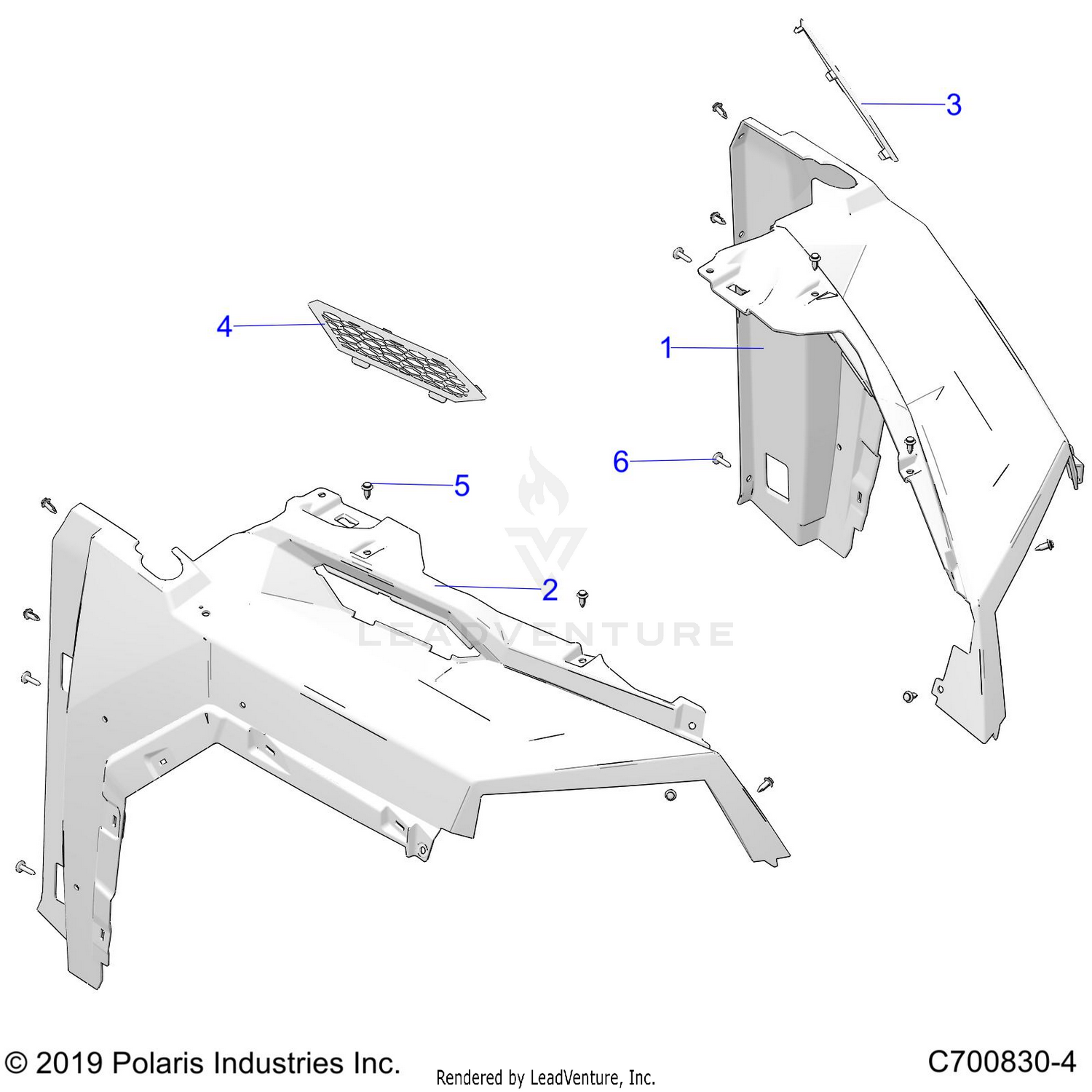 BODY, FENDRS, FRONT - G22GXJ99AC/AJ/BC/BJ (C700830-4)