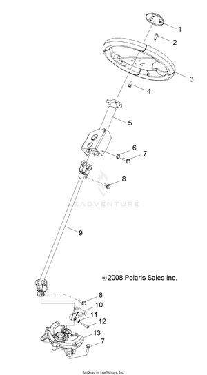 Steering, Post - R13va17aa/ab (49rgrsteering09rzr170) Schematic