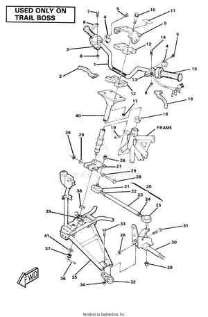 Steering Assembly-trail Boss (4910981098016a) Schematic