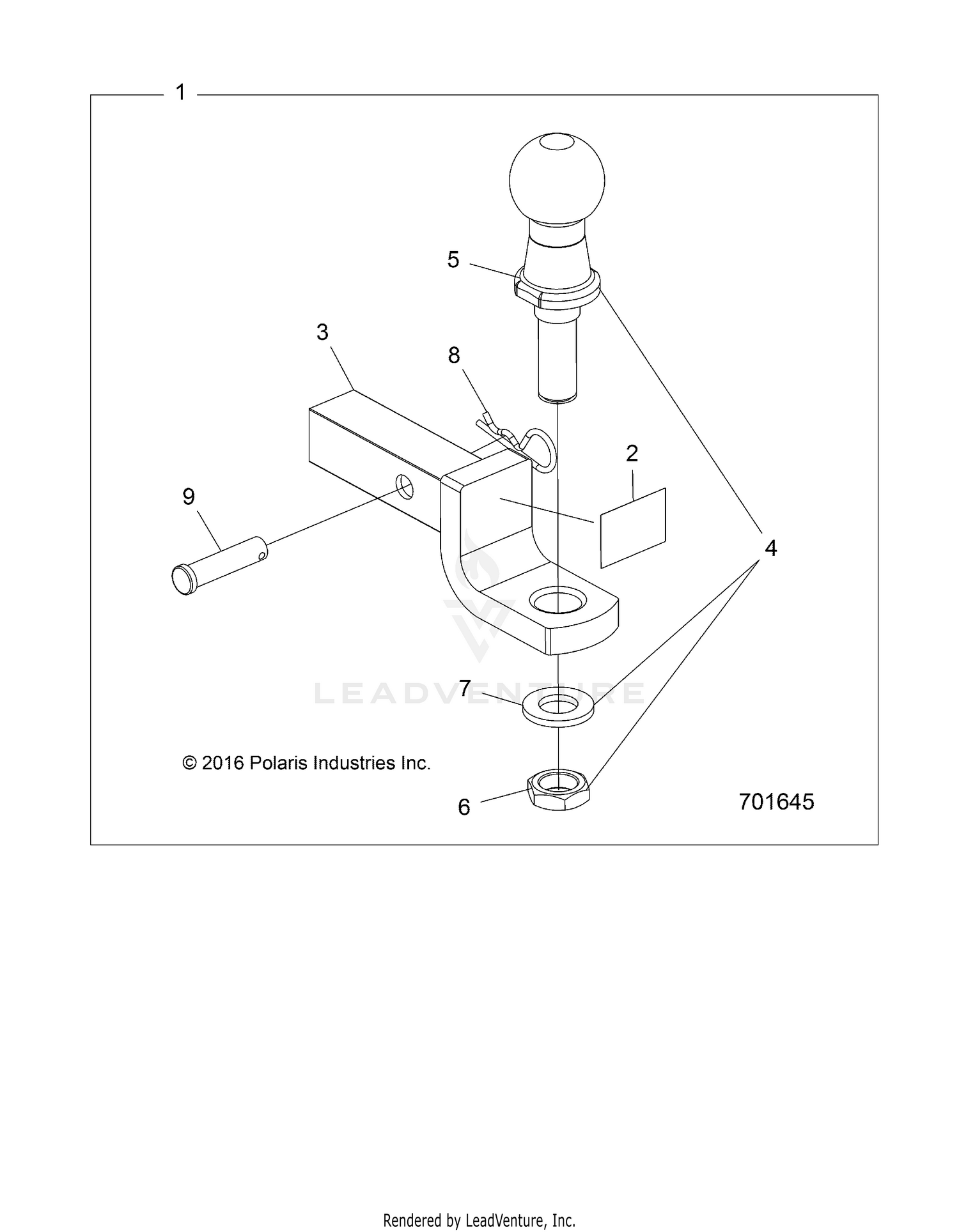 CHASSIS, HITCH - R26MAU57CP/EP (701645)