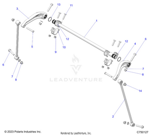 Suspension, Rear Stabilizer Bar - Z25r4d2kak/bk/aj/bj/am/bm (c750127) Schematic