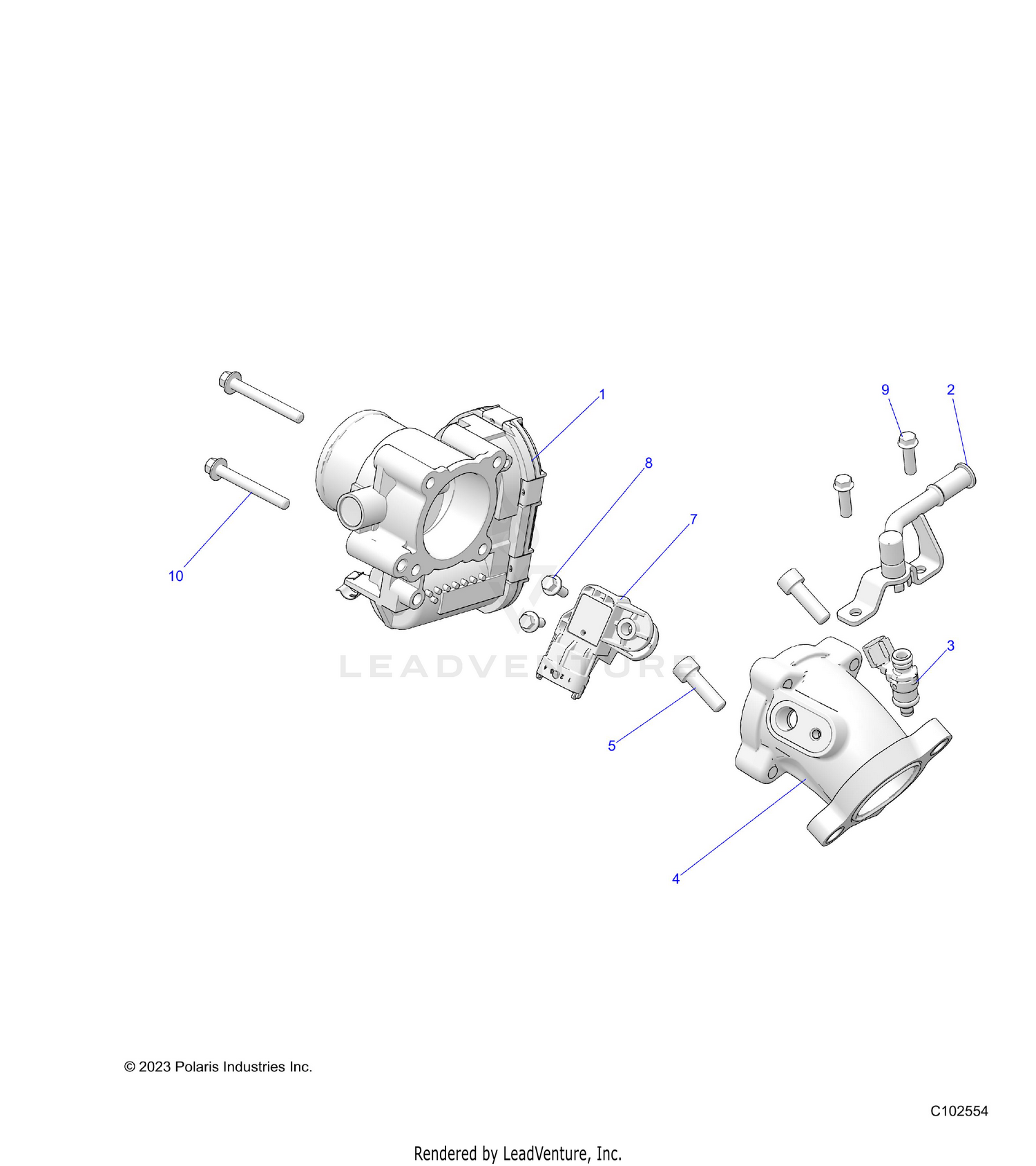 ENGINE, THROTTLE BODY and FUEL RAIL - A26SEA57F1/C1/C4/E1/E4 (C102554)