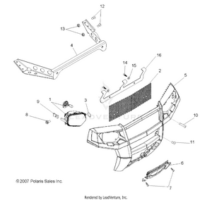 Bumper, Front Support And Headlights - R08vh76ad/ag (49rgrbumper08vista) Schematic
