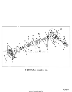 Drive Train, Front Gearcase - R19rhe99nd (701246) Schematic