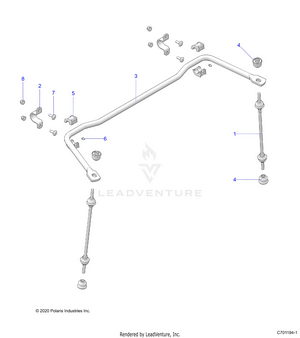 Suspension, Rear Stabilizer Bar - R25rry99as/bs/al/bl/ap/bp/a9/b9/af/bf/ak/bk (c701194-1) Schematic