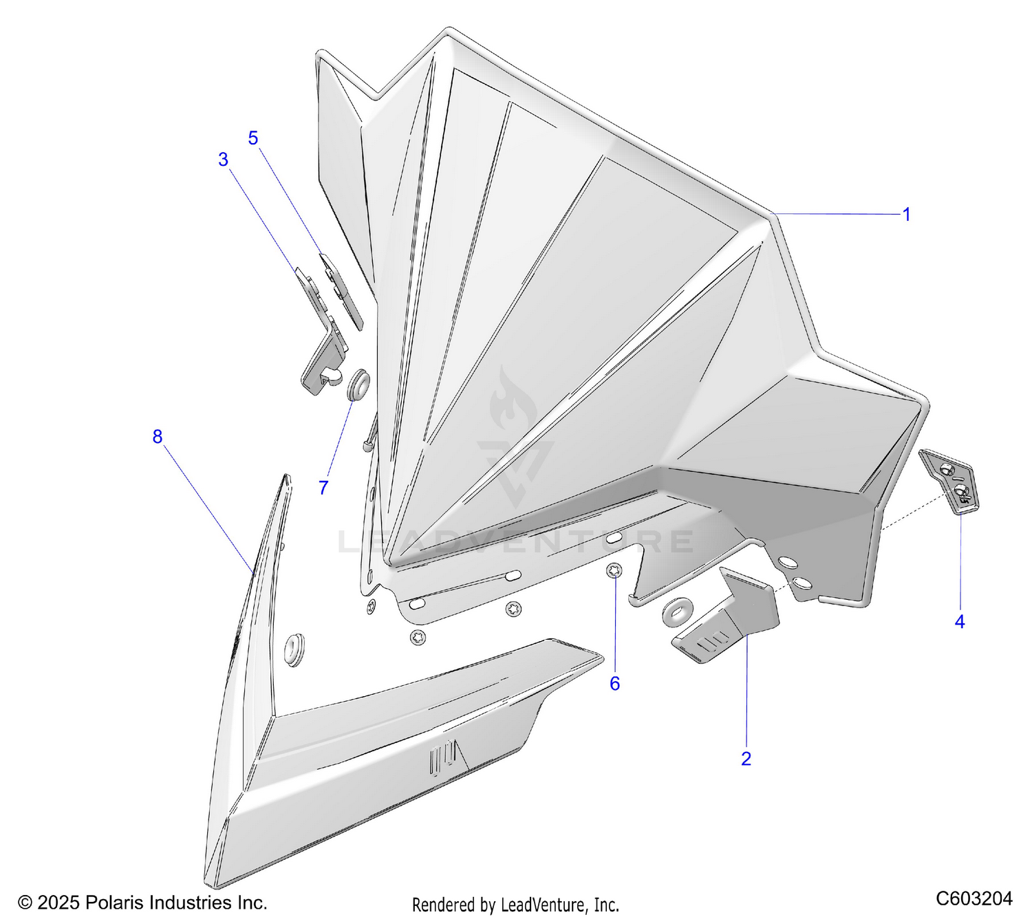 BODY, WINDSHIELD - S26TLF9FSL  (C603204)