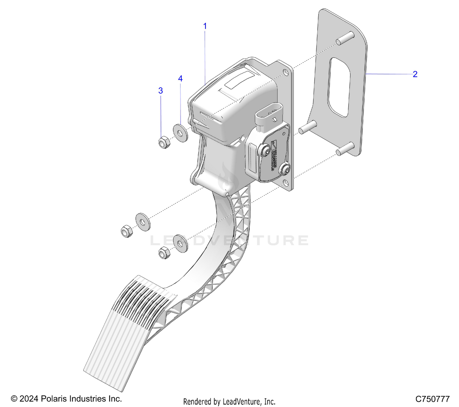 ENGINE, THROTTLE PEDAL - Z26XPD92AN/BN/AH/BH (C750777)