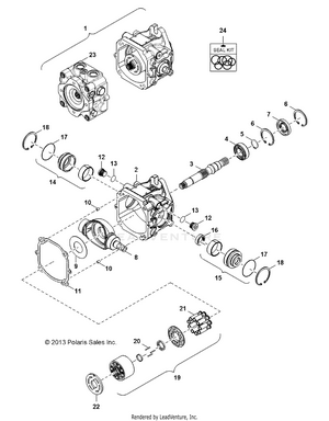 Hydraulics, Pump, Main Housing - R141d9jda/2d9jda (49brutuspumphydmn13) Schematic