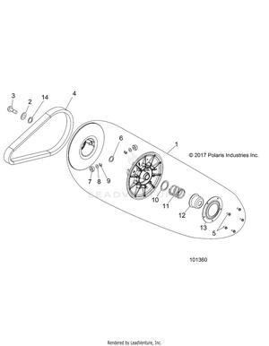Drive Train, Secondary Clutch - A18daa50b7 (101360) Schematic