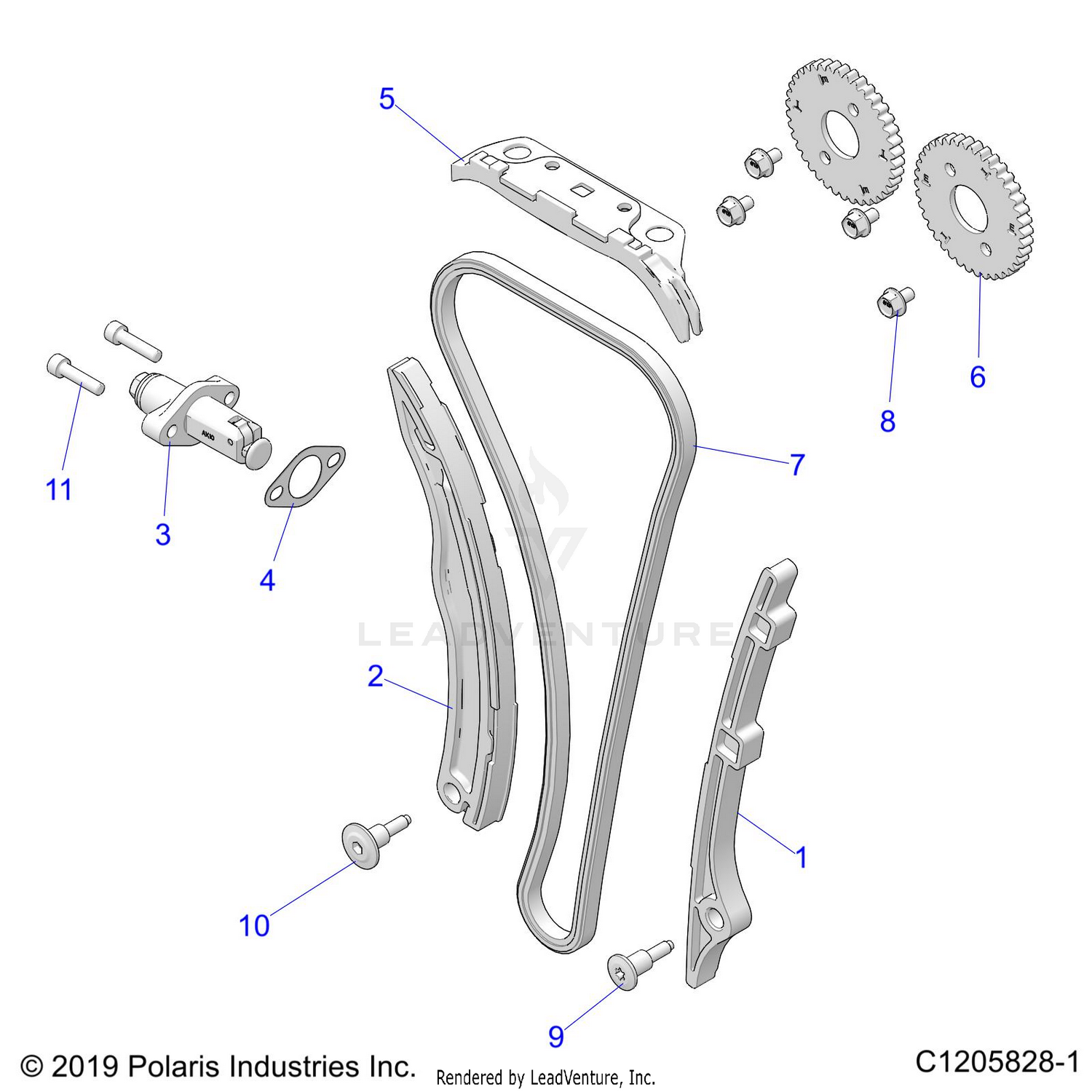 ENGINE, CAM CHAIN AND TENSIONER - Z26NMS99A4/B4/A6/B6 (C1205828-1)