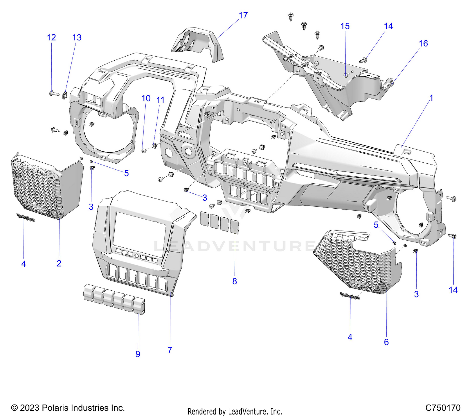 BODY, DASH LOWER - Z26XPD92AN/BN/AH/BH (C750170)