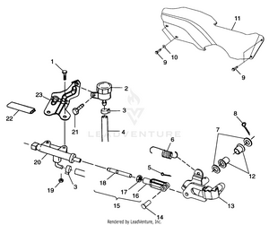 Rear Brake Master Cylinder - A99ba38ca (4949534953b014) Schematic