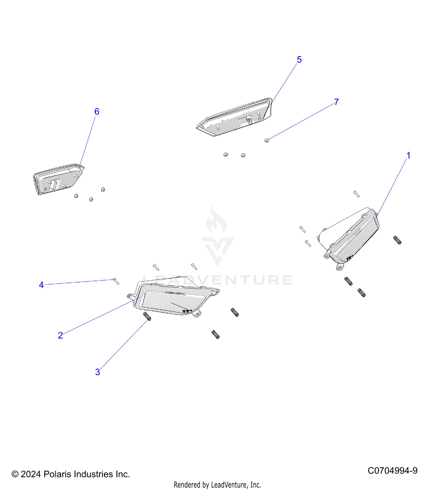 ELECTRICAL, HEADLIGHTS AND TAILLIGHTS -  Z26ASE99F5/C5/E5 (C0704994-9)