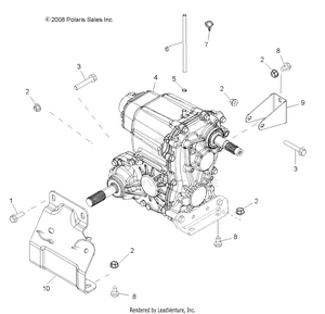 Drive Train, Main Gearcase Mounting - R09wh68ac/ag/ah/al/ar/az (49rgrgearcasemtg09crew) Schematic