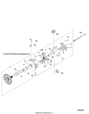 Drive Train, Primary Clutch - Z19vpl92ak/bk/ar/br/am/bm (702484) Schematic