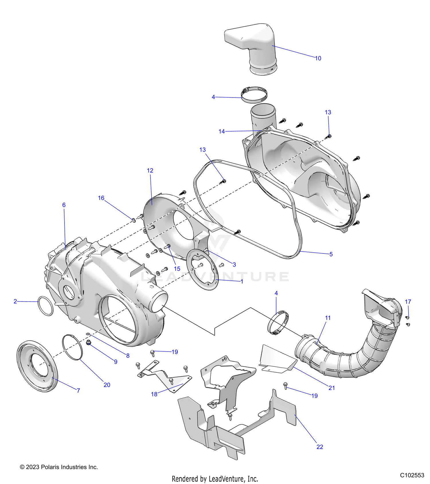 BODY, CLUTCH COVER - A24SHR57AM (C102553)