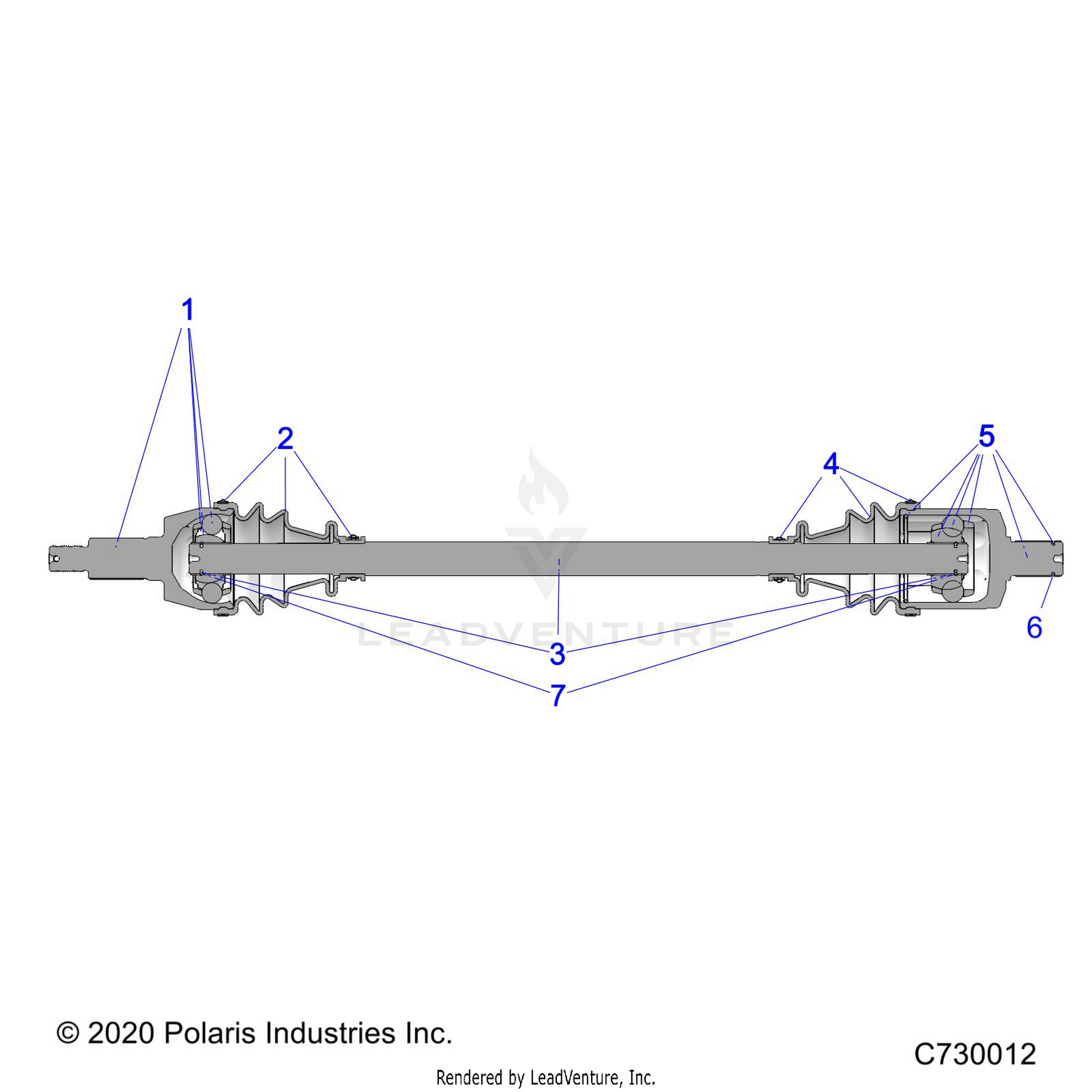 DRIVE TRAIN, FRONT HALF SHAFT - R26RSF99AL (C730012)