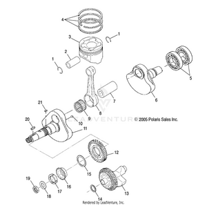 Engine, Crankshaft And Piston - R12rh45ag/ah/ar (4999200059920005d06) Schematic