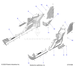 Body, Rear Fenders And Rockers - R25xaw1rb9/bd/bm (c731058) Schematic