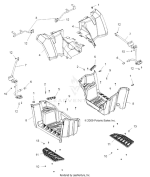Body, Rear Cab And Footwell - A10tn55al/ax (49atvfootwell10sp550x2) Schematic