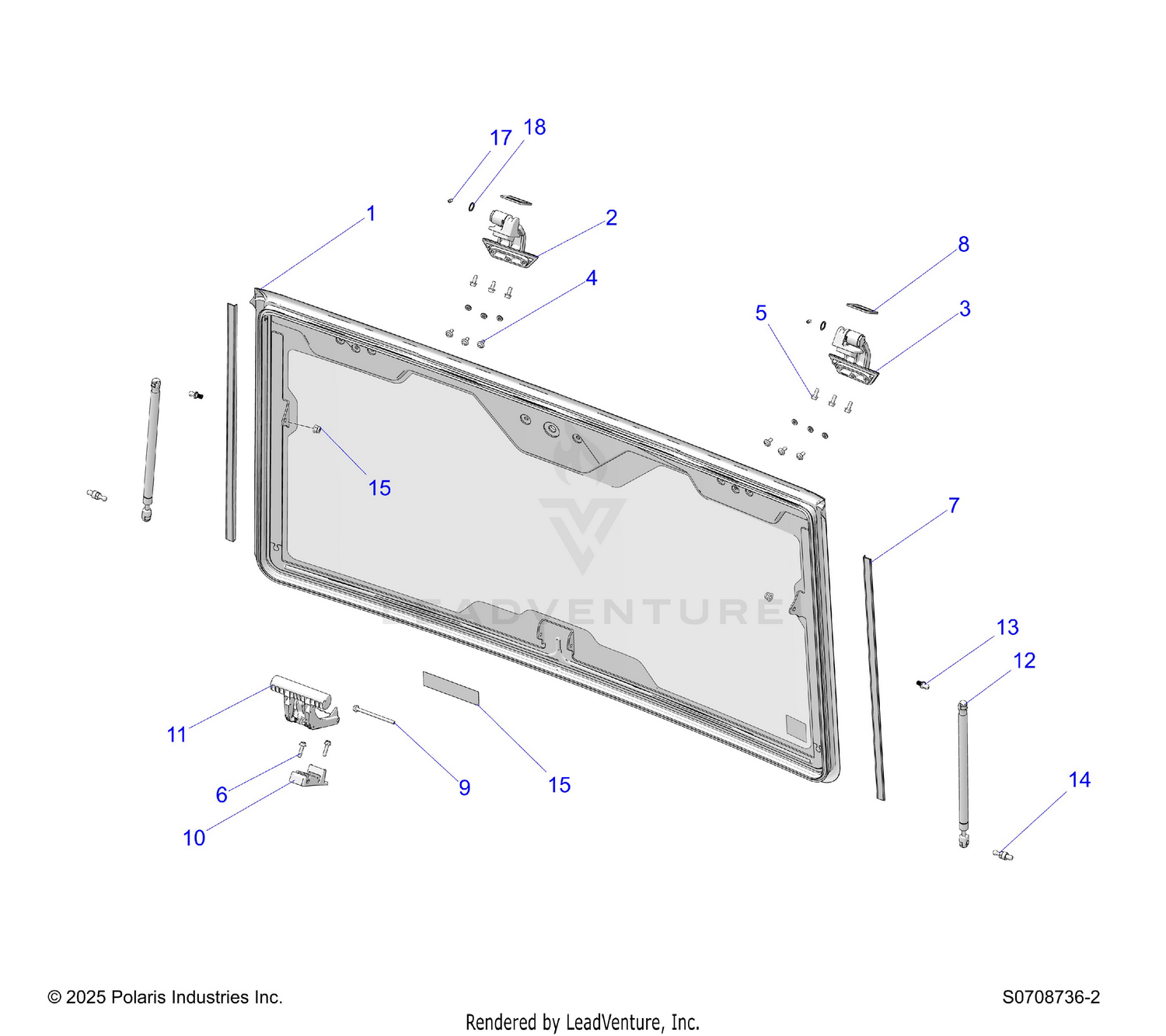 BODY, WINDSHIELD - R26X6T1RBL (C731070)