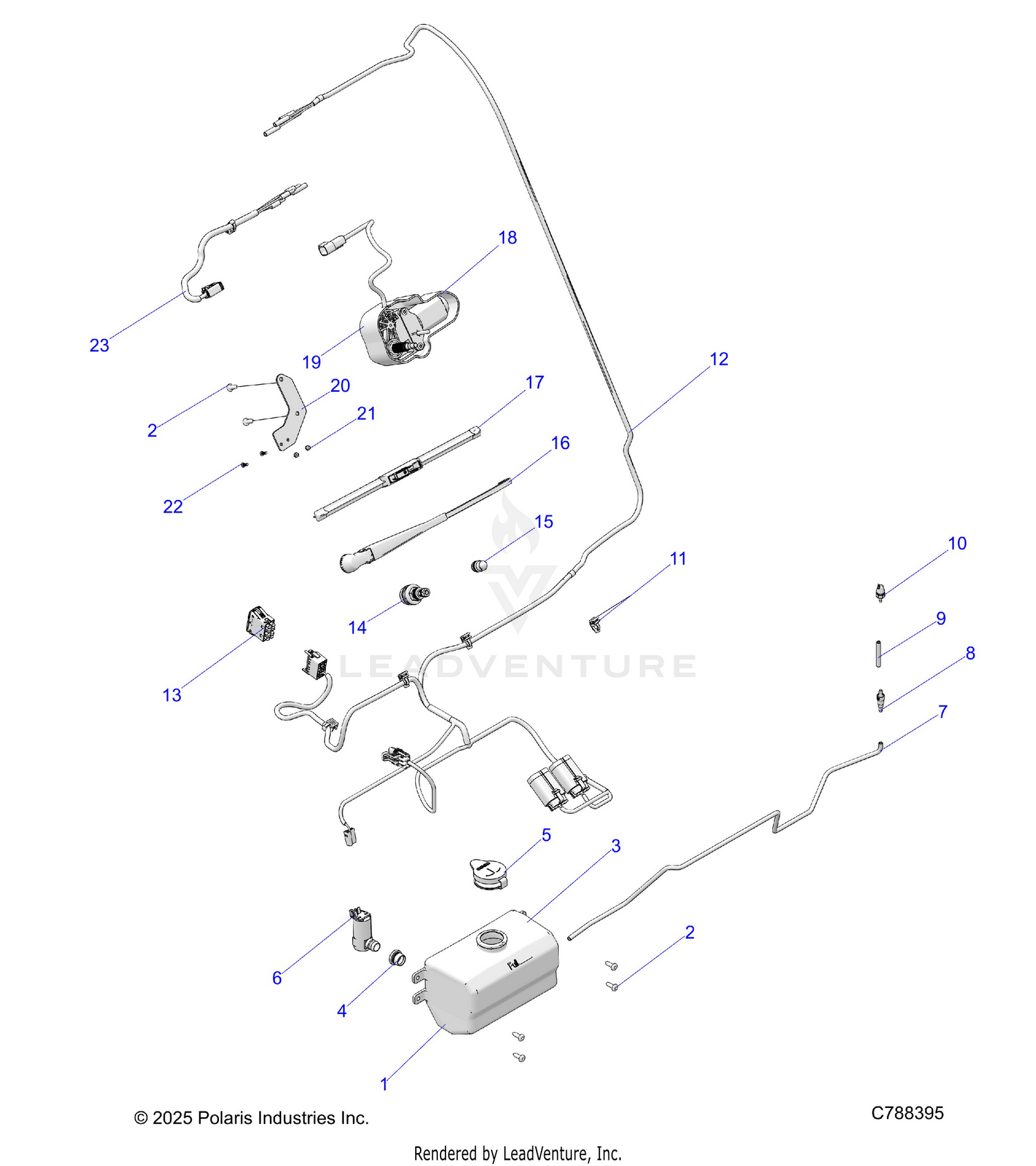 BODY, WATER BOTTLE PUMP ASSEMBLY & WIPER KIT - R26RRV99AK (C788395)