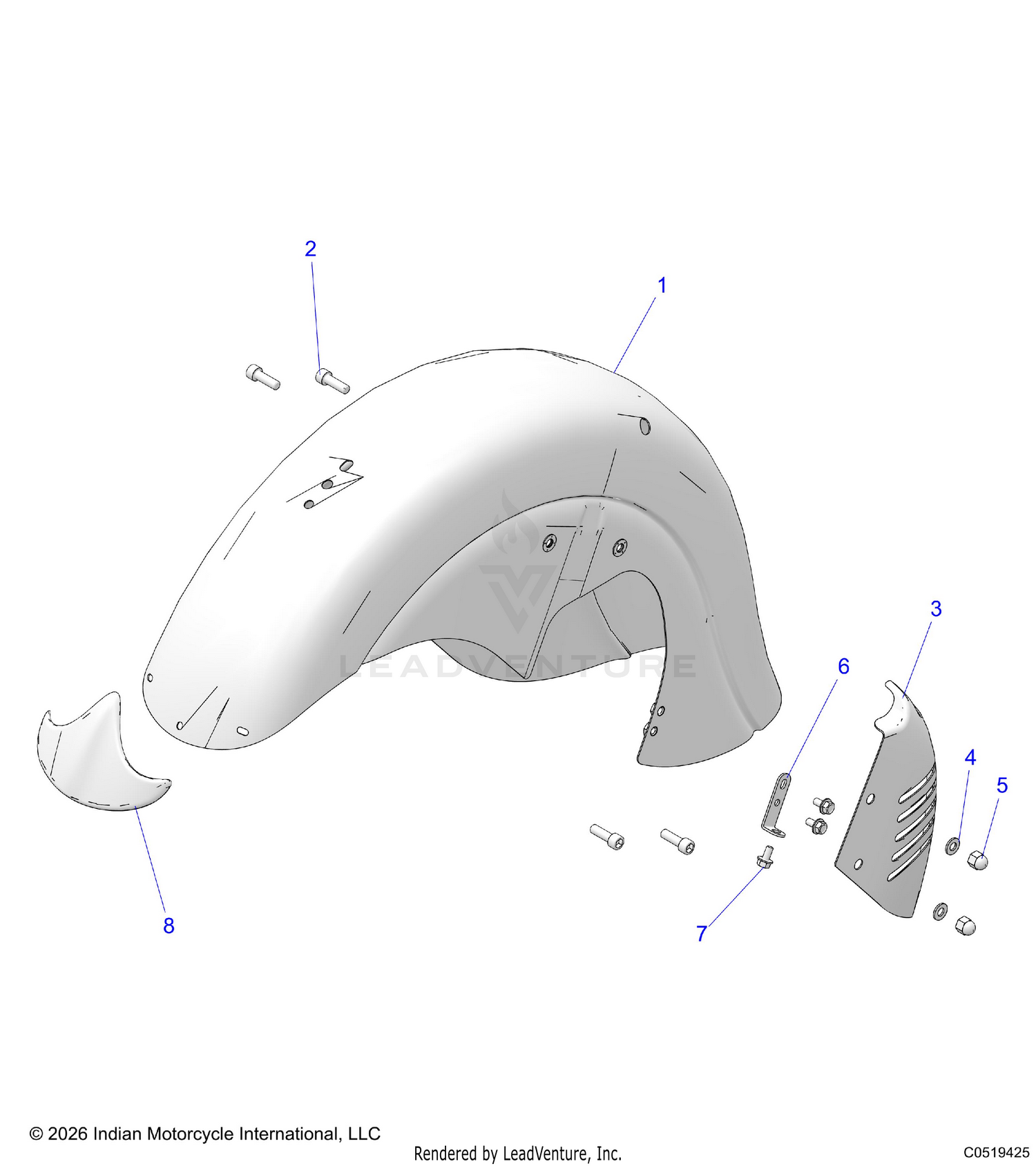 BODY, FENDER, FRONT - N26DNDBH ALL OPTIONS (202449C)