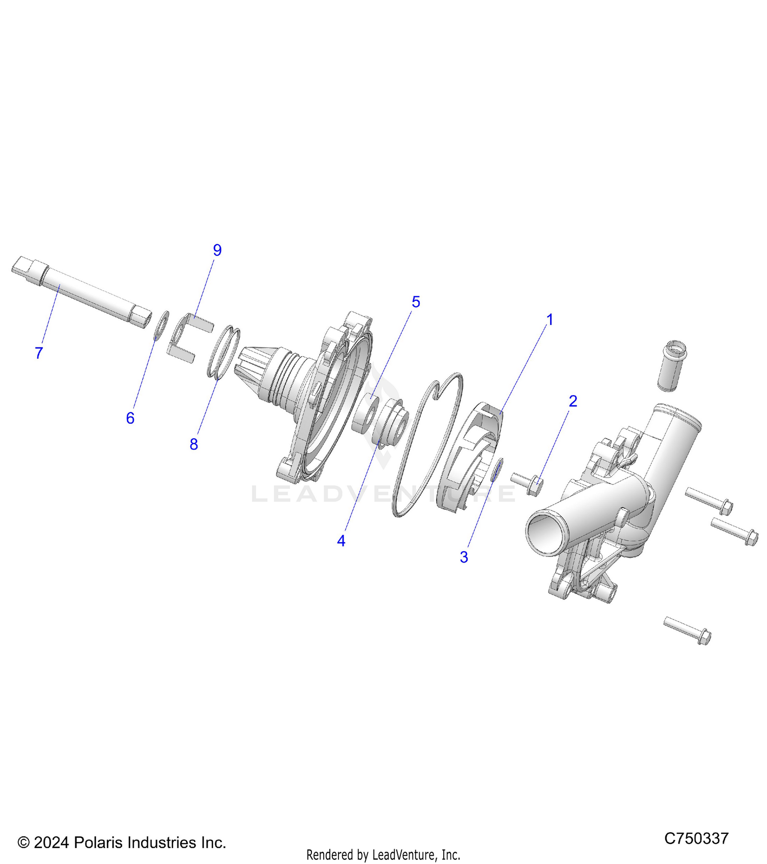 ENGINE, WATERPUMP ASSEMBLY - Z26ASL99F5/C5/E5 (C750337)
