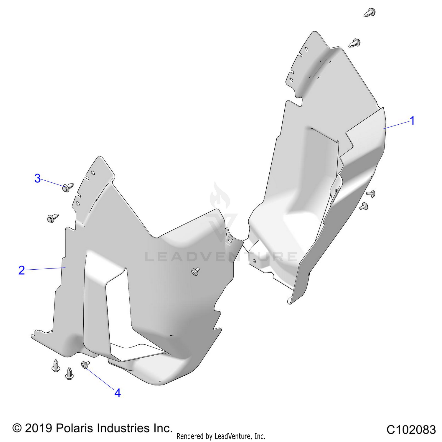 BODY, FRONT MUD GUARDS - A26SLE95PJ (C102083)