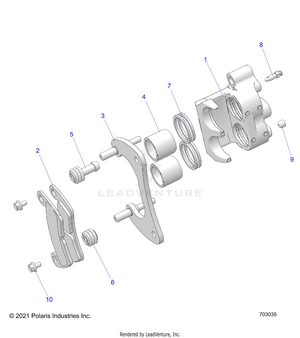 Brakes, Caliper, Rear - Z24rmd2kah/al/bh/bl (703035) Schematic